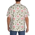 thumbnail image 5 of Fotbe Rose Flowers print Short Sleeve Button Down Shirts for Men Casual Summer Beach Wrinkle Free Shirt-4X-Large, 5 of 7