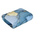 thumbnail image 4 of Polyester Long Towel Multi-Size Water Absorption Good Bright Fluffy Soft For Bathroom Swimming Pool Beach Outdoor Travel Light Blue And Gold Marble, 4 of 8