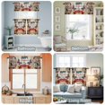 thumbnail image 3 of Kitchen Window Curtains Valance and Tier Set, Retro 4th of July Butterfly Rod Pocket Tier Curtains and Valance 3 Piece Set, Vintage American Flag Theme Window Treatment for Bedroom Living Room, 3 of 9