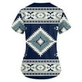 thumbnail image 2 of Gibobby Blusa Casual de Mujer Camiseta manga corta con cuello redondo étnica occidental con estampado Vintage verano para mujer(Azul,M), 2 of 3