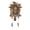 Brown-BW Home Decor, variant on JJV Cuckoos Clock Chiming Vintage Wall Clock, Lightweight Plastic Singing Bird Clock for Living Room Decor, Christmas Clock Gifts, Battery Operated 11.6x9.4x5in