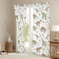 thumbnail image 3 of Erosebridal Green Dinosaur Curtains Pack of 2 (42x84 Each) for Kids, Watercolor Dino Curtains Blackout, 3 of 6