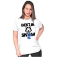 thumbnail image 3 of Best In Snow Huskies Dog Pet Lover Womens Fitted Plus Size Graphic Tee Brisco Brands 2X, 3 of 5