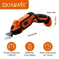 GOXAWEE 4V Electric Scissors for Fabric/Carpet/Cardboard with