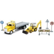 New Ray 1/43 Peterbilt Roll-off with New Holland Backhoe 16183
