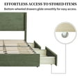 thumbnail image 3 of King Bed Frame and Upholstered Headboard, Platform Bed with Storage Drawers , Sturdy, Noiseless, No Box Spring Needed, Easy Assembly, Turtle, 3 of 10