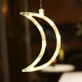 thumbnail image 1 of Fiudx Luz Led Navideña de Copo de Nieve, Diseño de Ventosa En Blanco Cálido, Alto Brillo, Ahorro de Energía, Decoración para Ventanas y Hogar, Fiestas y Bodas, Funciona con Pilas, 3 V, 1 Cadena Led., 1 of 3