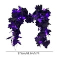 thumbnail image 2 of Sktrjpolfis Halloween Black Maple Leaf Garland Lights, 36 Purple LED Battery Operated Fall Decor Vine, 1 pack, 68.9in, 2 of 6