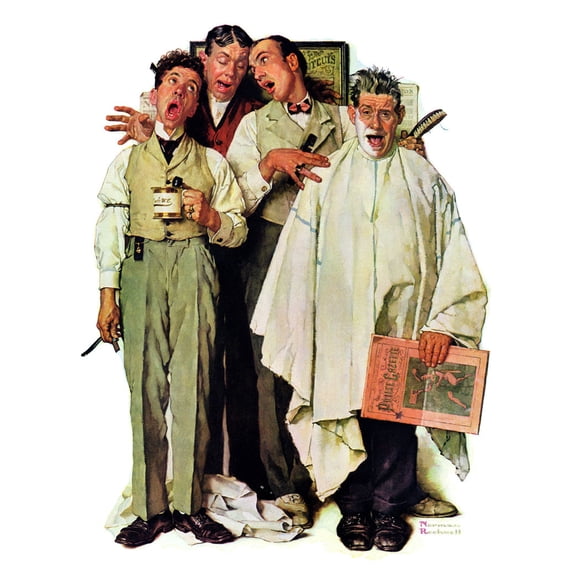 Marmont Hill "Barbershop Quartet" by Norman Rockwell Painting Print on Canvas