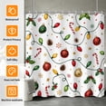 thumbnail image 2 of Tchckioa Christmas String Lights Shower Curtain,Privacy Protection Hooks Bath Curtain for Bathtub Decor 72x72 Inch, 2 of 6