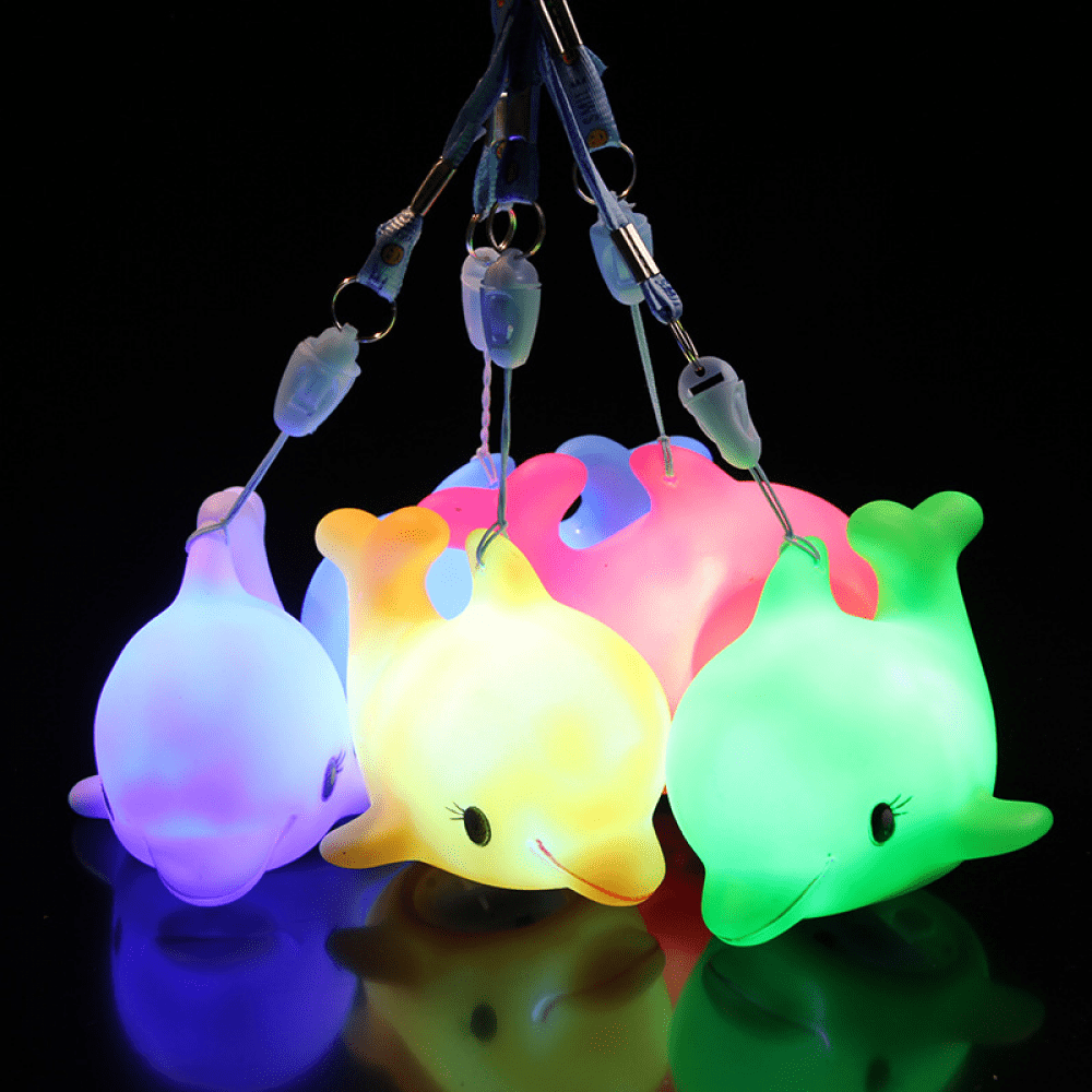 5PCS Children's Cute Night Light - Children's Night Light Cute Animal Light Whale Night Light Flashing Colorful LED Light