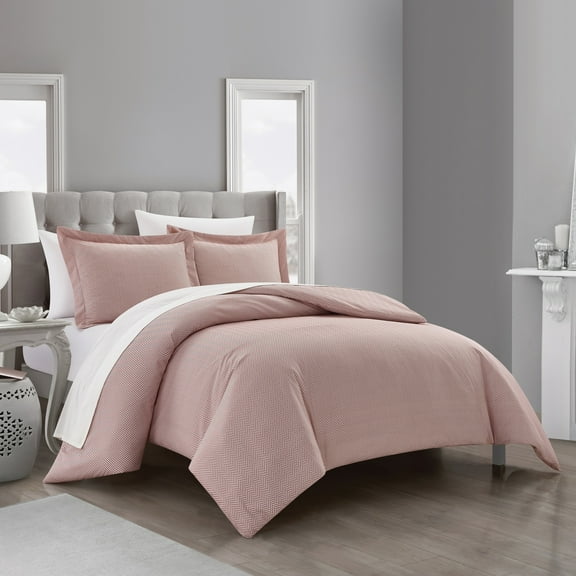 Aurel 3 or 2 Piece Duvet Cover Set Herringbone Pattern