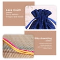 thumbnail image 2 of Chinese Jewelry Double-sided Embroidered Gift Drawstring Pocket Storage Bags Packing Adjustable Pouches Organizer Dark Blue, 2 of 8