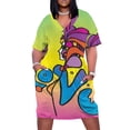 thumbnail image 1 of Peter Max - Pintura digital para mujer, vestido holgado con bolsillos, vestidos de lujo, ropa de verano, 1 of 6