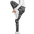 thumbnail image 4 of COEQINE Zebra Stripes Grey Stretchy Girls Athletic Legging Kids Dance Workout Running Soft Comfort Yoga Pants for 4-5 Years Kids Girls, 4 of 7