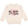 thumbnail image 2 of Inktastic Paris Pink Heart Eiffel Tower with Flowers Toddler Sweatshirt, 2 of 4