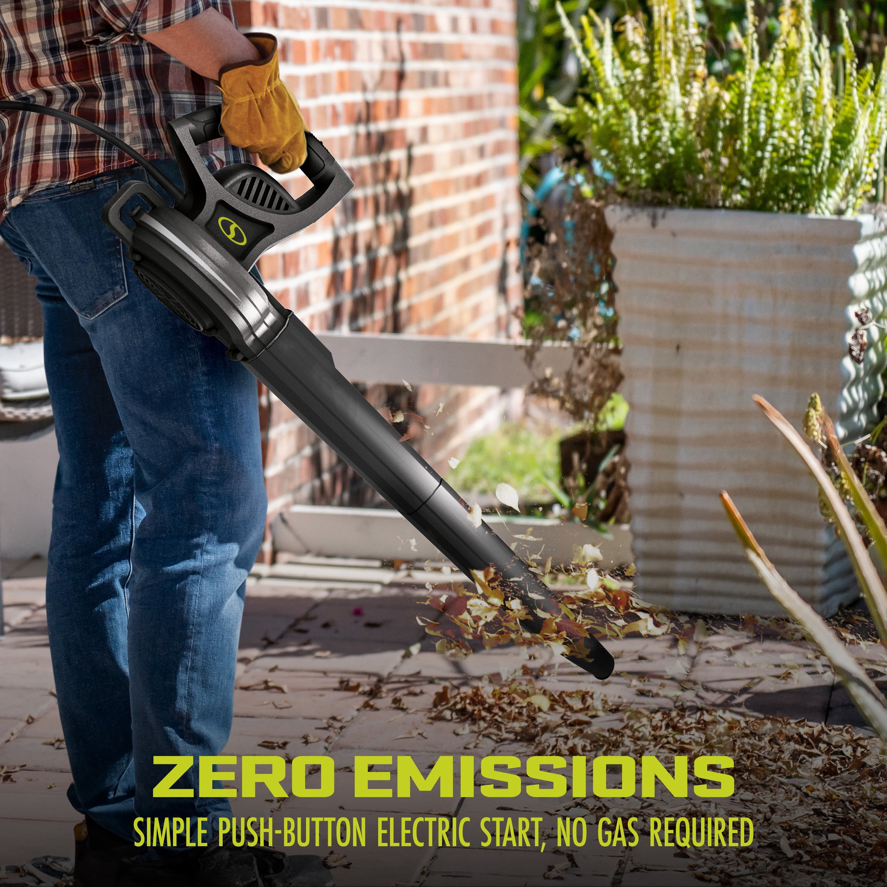 Sun Joe 6-Amp 155 mph Corded Handheld Leaf Blower, Light-Duty Lawn Tool, Blue (Open Box)