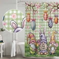 thumbnail image 4 of Spring Gnomes Easter Shower Curtain Set with Hooks, Happy Easter Color Eggs Tree Waterproof Fabric Bathroom Curtains Decor Home Accessories,72 X 84 Inch Extra Long, 4 of 9