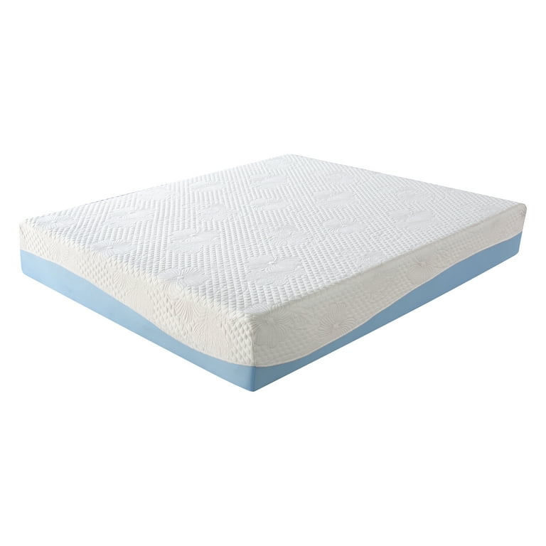 GranRest 10 Aquarius Memory Foam Mattress Twin Blue Walmart