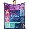 thumbnail image 1 of LHSHID Birthday Gifts for Women Happy Birthday Decorations for Her Throw Blanket Gifts for Women Birthday Unique Birthday Present Gifts for Girls Friendship Female Bday Gift Ideas 60"x80", 1 of 7