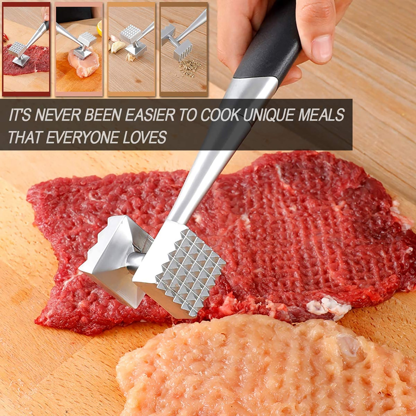 Meat Hammer Zinc Kitchen Meat Chicken Conch Veal Cutlets Meat Tenderizer  Tool Meat Pounder Flattener Kitchen