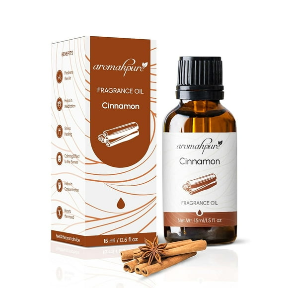 Aromahpure Fragrance Oil | 15 ml | Cinnamon Aroma Oil for Home Fragrance | Best for Aromatherapy | Helps in concentration & meditation | Used in Diffusers, Candles, Air Fresheners, Soaps.