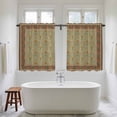thumbnail image 4 of Boho Geometric Abstract Floral Kitchen Curtain for Berdoom Living Room Cafe 54 Inch Length, Vintage Ethnic Flower Textured Tiers Curtains Light Filtering Drapes Window Treatment 2 Panels 52"Wx54"L, 4 of 8