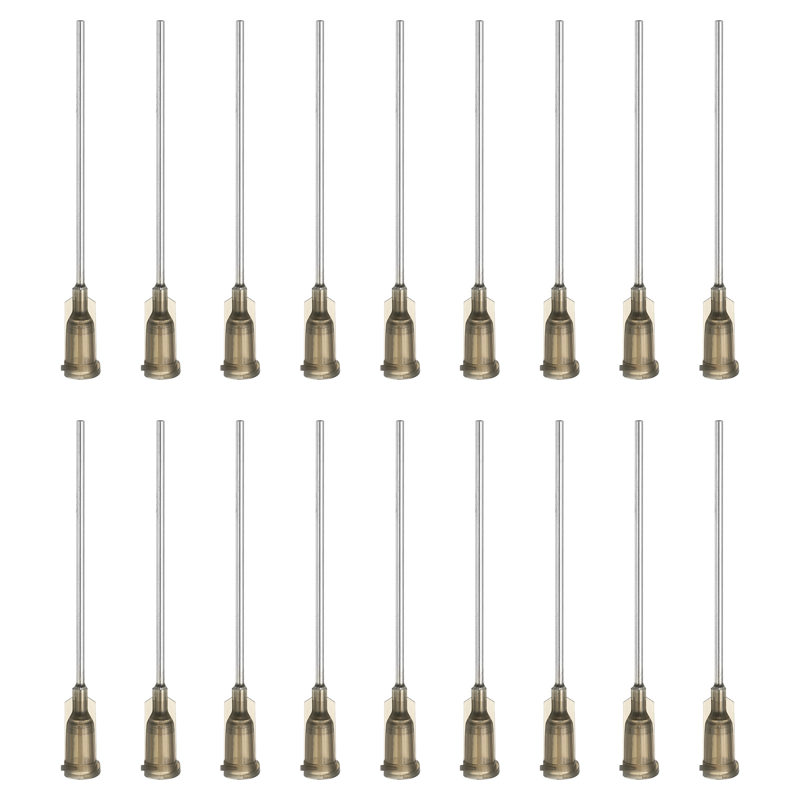16Ga Dispensing Needles, 18PCS 2 Inch Industrial Blunt Tip Dispensing Needle Syringes with Luer Lock Needle 2inch Long for Refilling Liquid Inks Adhesive Glue Oil, Gray