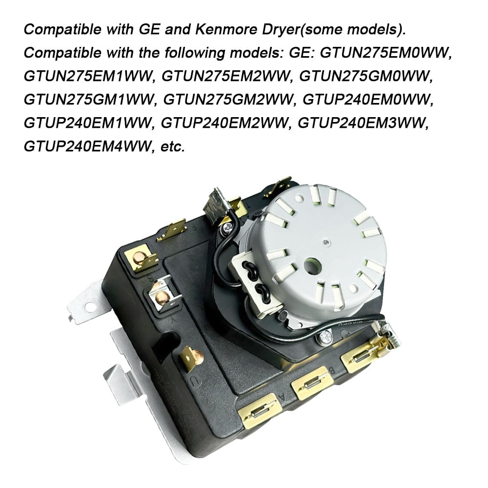 TOP-MAX WE04X22654 Dryer Timer, Fit for GE and Kenmore Dryer, Replace WE4M521, 4248297, AP5983860, PS11721520, EAP11721520, 234D1296P017, TMD1TM26, PD00034552
