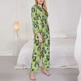 thumbnail image 3 of Daiia Cute Panda Bear In Greenery Forest for Women's Long-Sleeved Pajama Set – Soft & Comfortable Sleepwear Button-Up Pajamas Cozy Lounge Wear-Large, 3 of 7