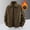 #250-Brown, variant on Ceisia Men's Reversible Sherpa Lined Cotton Trucker Jacket Fleece Collar Loose Fit Multi Pocket Warm Outer Coat Gift