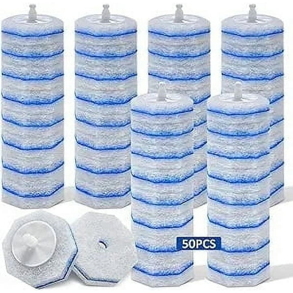 50 Pcs Toilet Wand Refills,Disposable Toilet Bowl Cleaner Wand. Toilet Brush Head. Compatible with Clorox Toilet Brushes