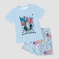thumbnail image 7 of mgoYE Girls Boys American Flag Outfit Set USA Flag Stars Stripes Graphic Blouse Patriotic Outfit Set 4th of July Shorts Set Summer Shorts Set 250th Anniversary Gifts USA Shorts Set, 7 of 7