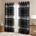 thumbnail image 2 of Castle Fairy Grid Curtains Pack of 2 (42x84 Each),Stripes Plaid Curtains Blackout, 2 of 6