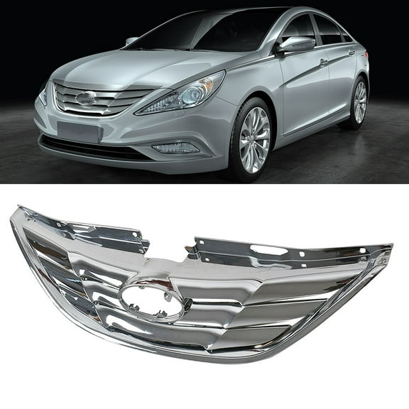 Front Upper Grille Fit for Hyundai Sonata 2011 2012 2013, 11-13 Sonata Grill