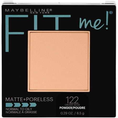 Maybelline Fit Me Matte + Poreless Pressed Face Powder Makeup, Creamy Beige, 0.29 oz.