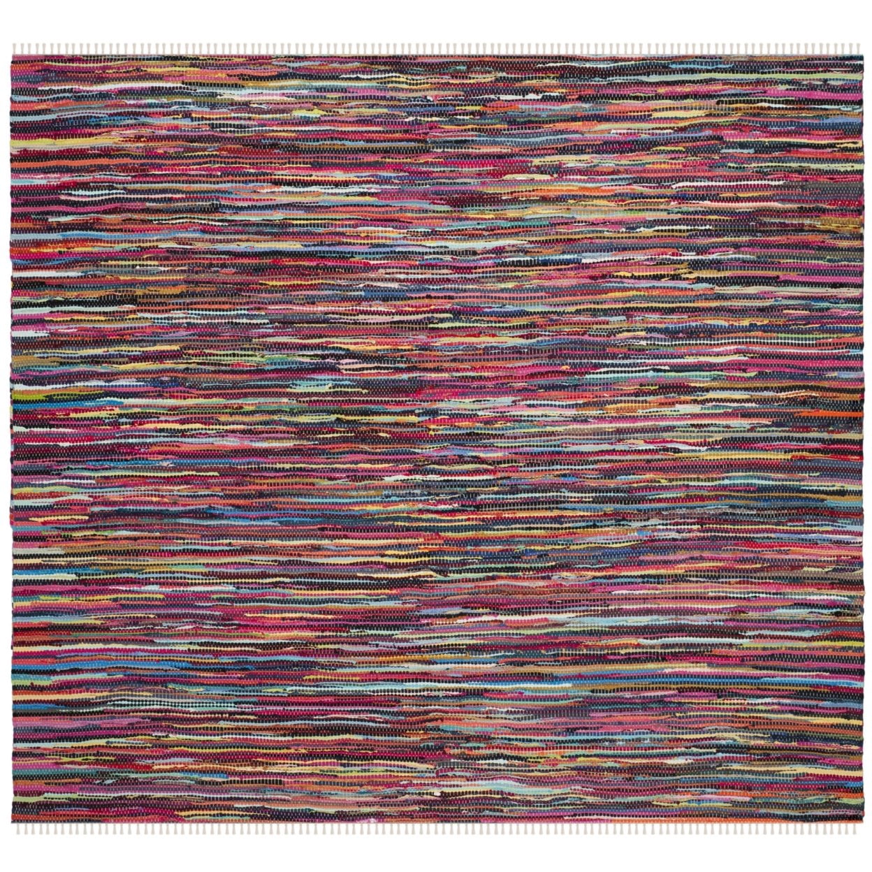 SAFAVIEH Rag Dania Striped Cotton Runner Rug, Multi, 2'3" x 11'