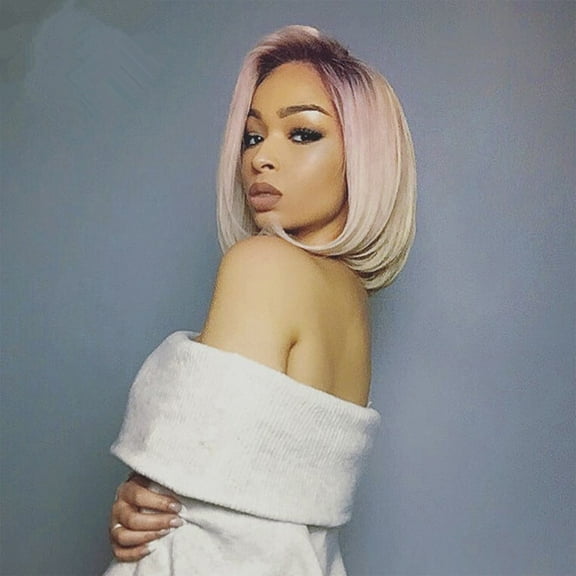 Women's Fashion Wig Gold Synthetic Hair Long Wigs Wave Curly Wig