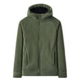 thumbnail image 2 of Sookity Men's Hooded Shirt Jacket Winter Warm Coats Big and Tall Warm Coats Full Zip Long Sleeve Qulited Puffer Jacket with Chest Pocket chaqueta negra para hombre Army Green,L, 2 of 9