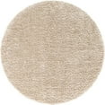 thumbnail image 3 of Unique Loom Davos Shag Collection Area Rug - Solid (4' 1" Round Linen), 3 of 7