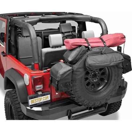 87-17 WRANGLER ROUGHRIDER SPARE TIRE ORGANIZER 37IN-40IN-BLACK DIAMOND Fits select: 2015-2019,2021 JEEP WRANGLER UNLIMITED