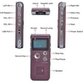 thumbnail image 3 of Grabadora de voz digital portátil WEIHJMXG grabadora de audio y sonido LCD 8 GB rojo vino, 3 of 5