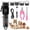 Black, variant on LQT Hair Clipper, 7-Piece Grooming Kit, LCD Display Men's Hair Clipper, Pink Fashion Style