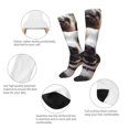 thumbnail image 4 of Bingfone Compression Socks for Women and Men Long Socks for Running Athletic Cycling Nurse-Realistic Cute Puppy, 4 of 8