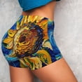 thumbnail image 4 of Naloa vintage Starry Sunflower Biker Shorts for Women Seamless Scrunch Short Women’s Yoga Shorts for Gym Running Sport Shorts-Large, 4 of 8