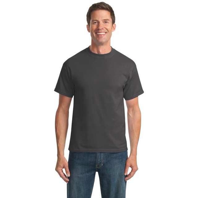Port & Company T-Shirt pour Homme 50/50 Coton/poly TG Charbon