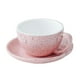 thumbnail image 4 of Taza de café de cerámica de 300 ml, novedosa y creativa, con platillo. rosa, 4 of 9
