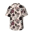 thumbnail image 2 of KLL Retro Red Black Roses Print Men's Shirt Short Sleeve Button Down Summer Cuba Beach Shirts- 3X-Large, 2 of 7