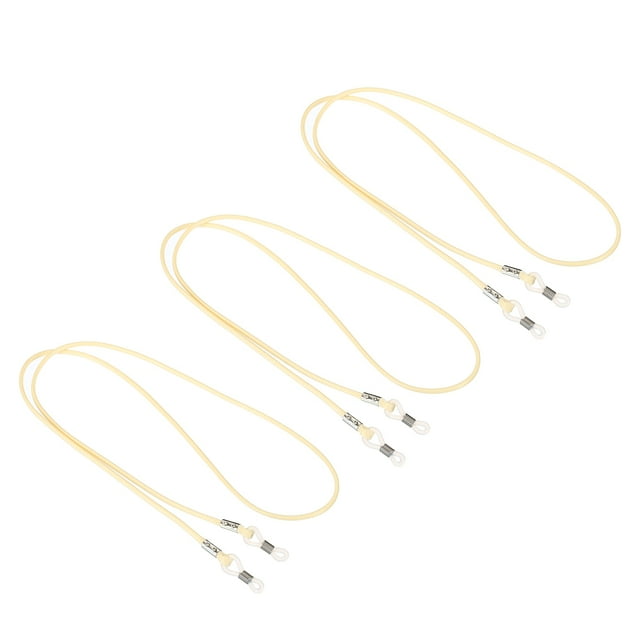 Uxcell Chaînes Porte-Lunettes Ajustables Sangle de Cou pour Lunettes Corde Cordon de Sécurité Lunettes de Soleil Retenue de Lunettes Beige