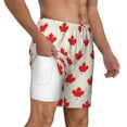 thumbnail image 3 of Balery Happy Canada Day Mens Swim Trunks Swim Shorts for Men Quick Dry Inseam Beach Shorts with Compression Liner Pocket-3X-Large, 3 of 9